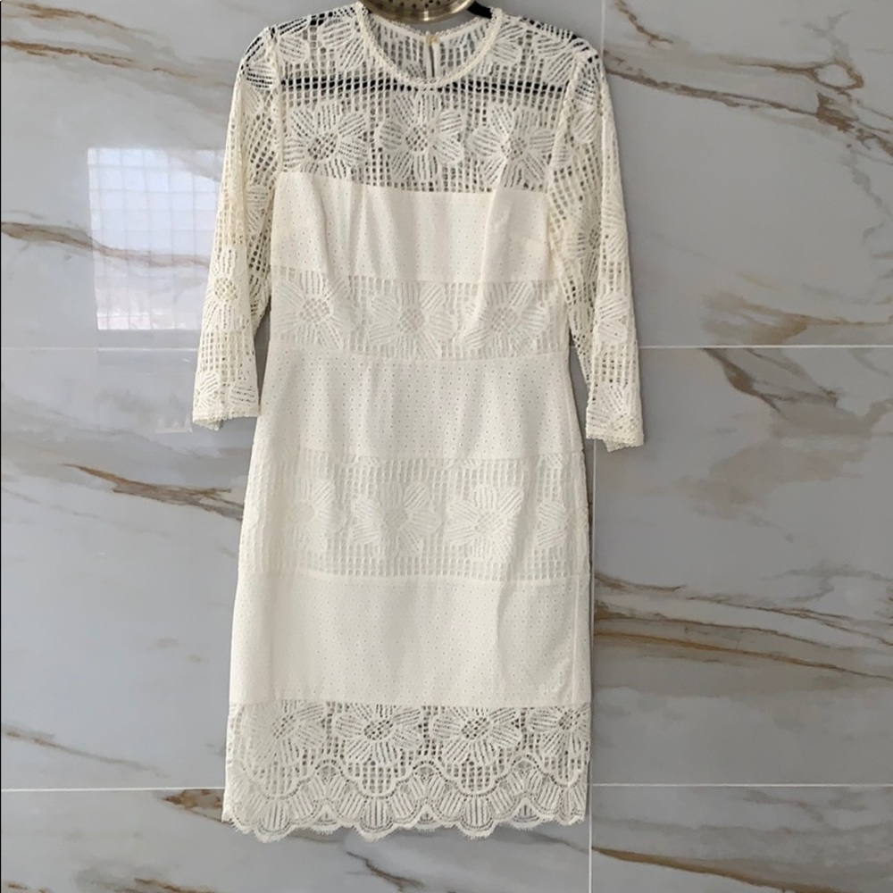Trina Turk white lace dress